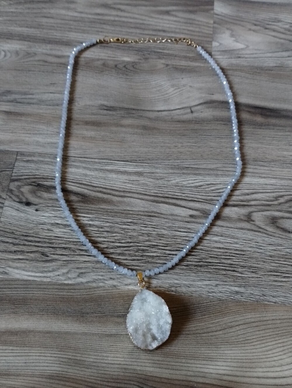 Handmade Crystal Druzy Beaded Necklace
